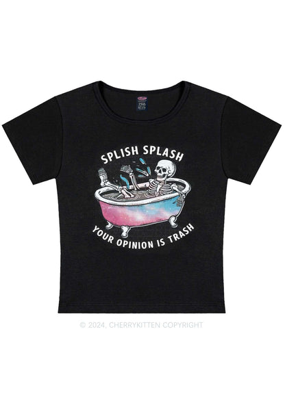 Halloween Splish Splash Y2K Baby Tee Cherrykitten