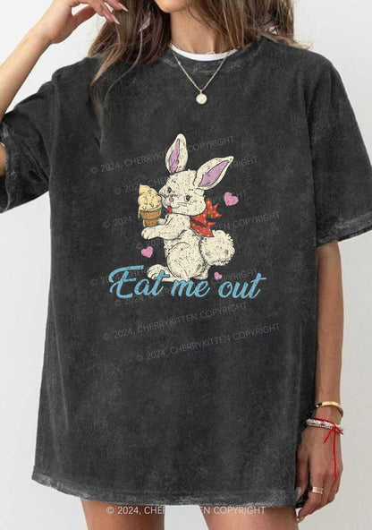 Eat Me Out Bunny Y2K Washed Tee Cherrykitten