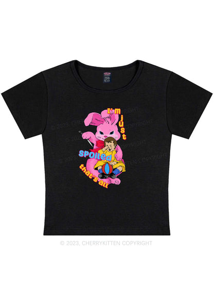 Curvy Bunny Just Spoiled Kids Y2K Baby Tee Cherrykitten