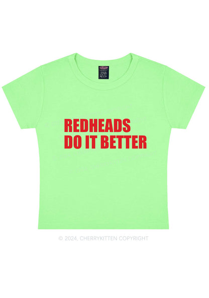 Redheads Do It Better Y2K Baby Tee Cherrykitten