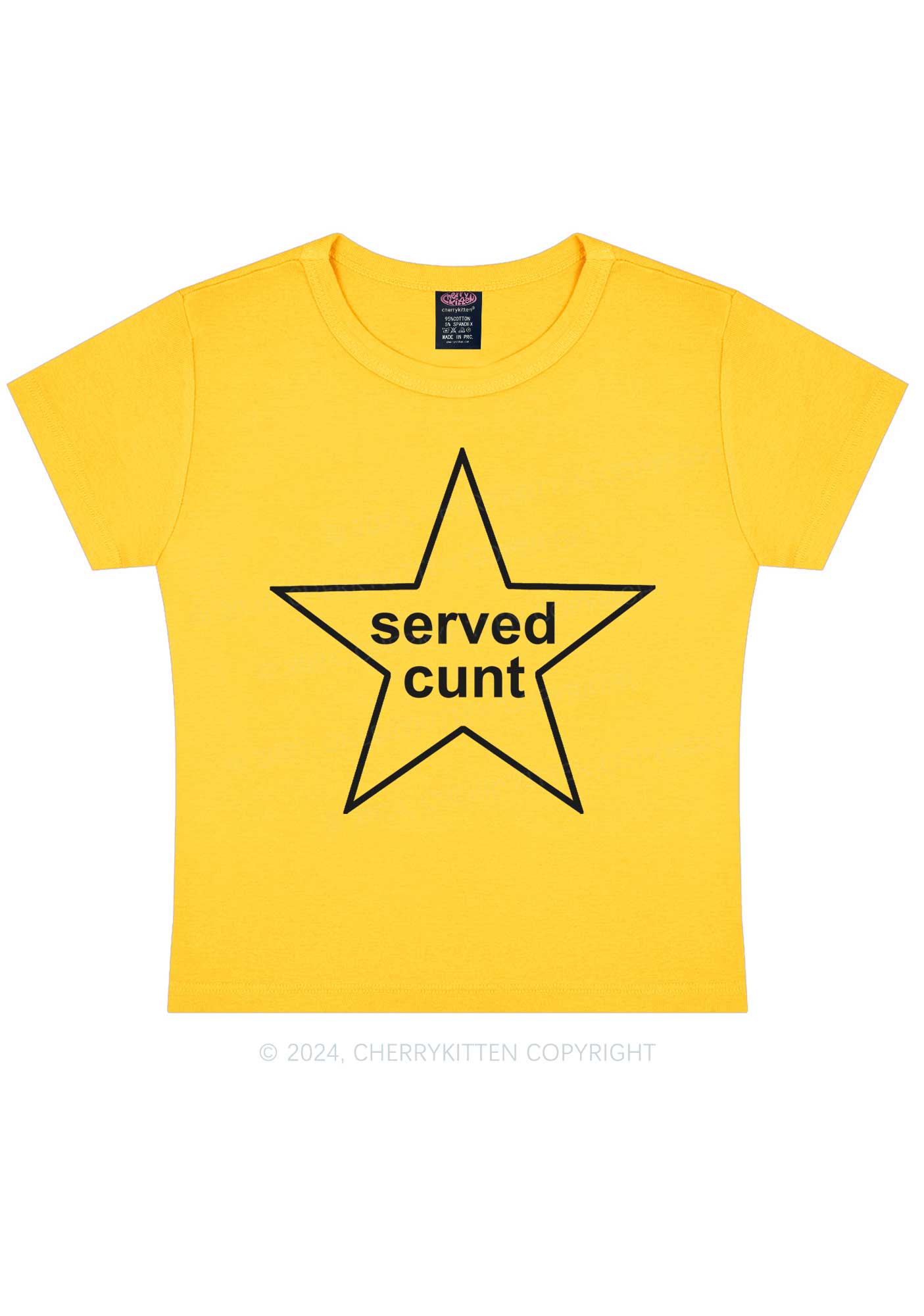 Served Cxxt Star Y2K Baby Tee Cherrykitten