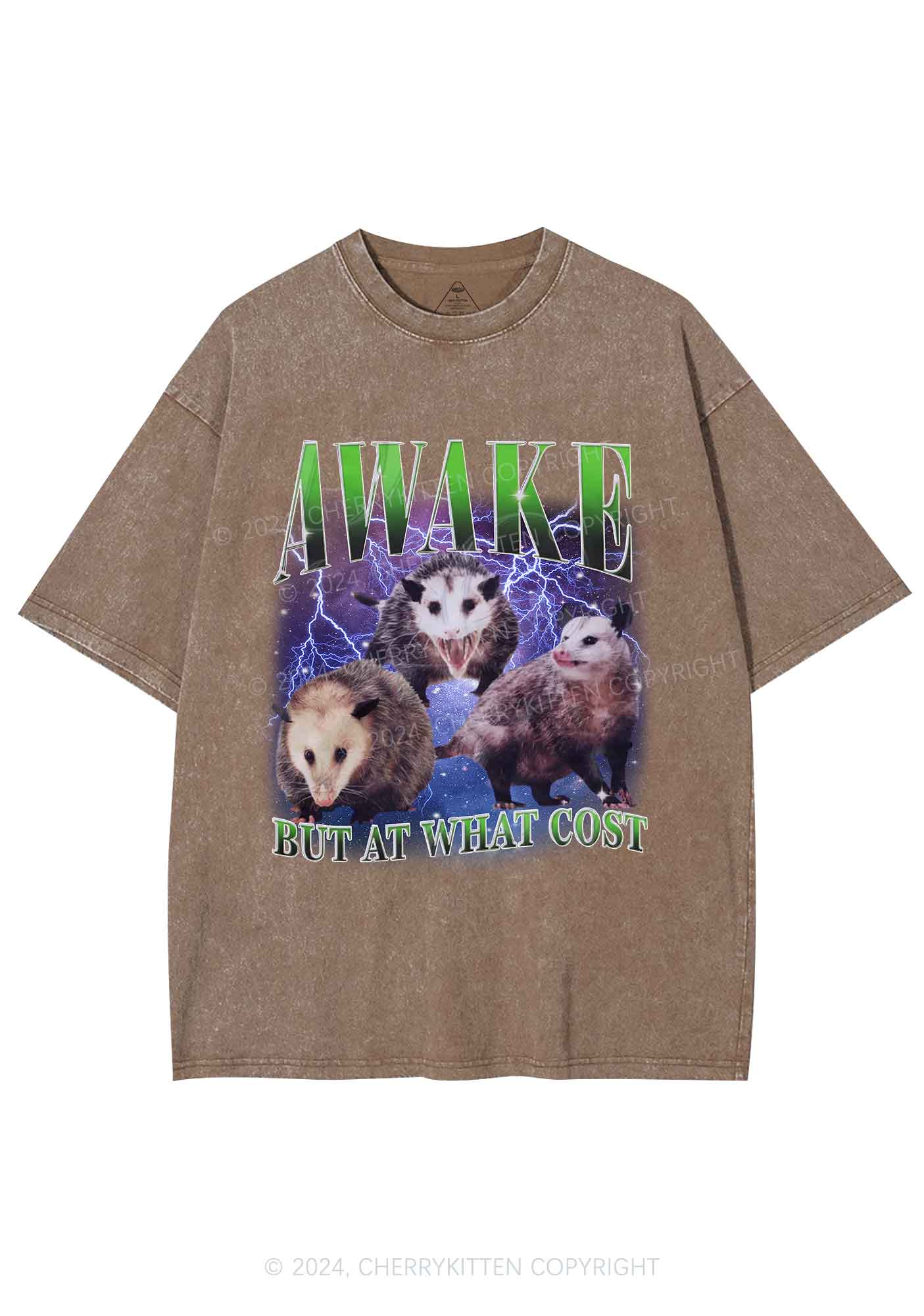 Awake Three Rats Y2K Washed Tee Cherrykitten