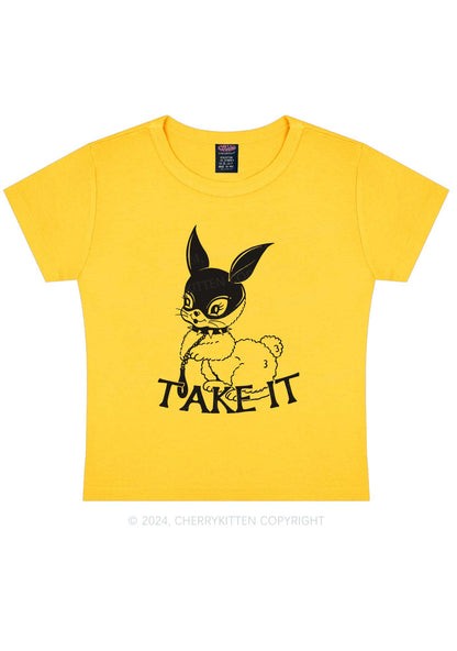 Take It Bunny Y2K Baby Tee Cherrykitten