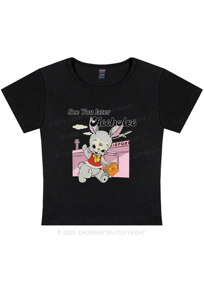 Curvy See You Bunny Y2K Baby Tee Cherrykitten