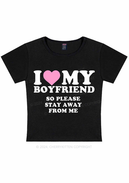 Stay Away From Me Y2K Valentine's Day Baby Tee Cherrykitten