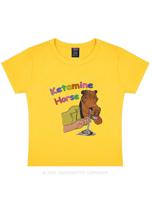 K Horse Y2K Baby Tee Cherrykitten