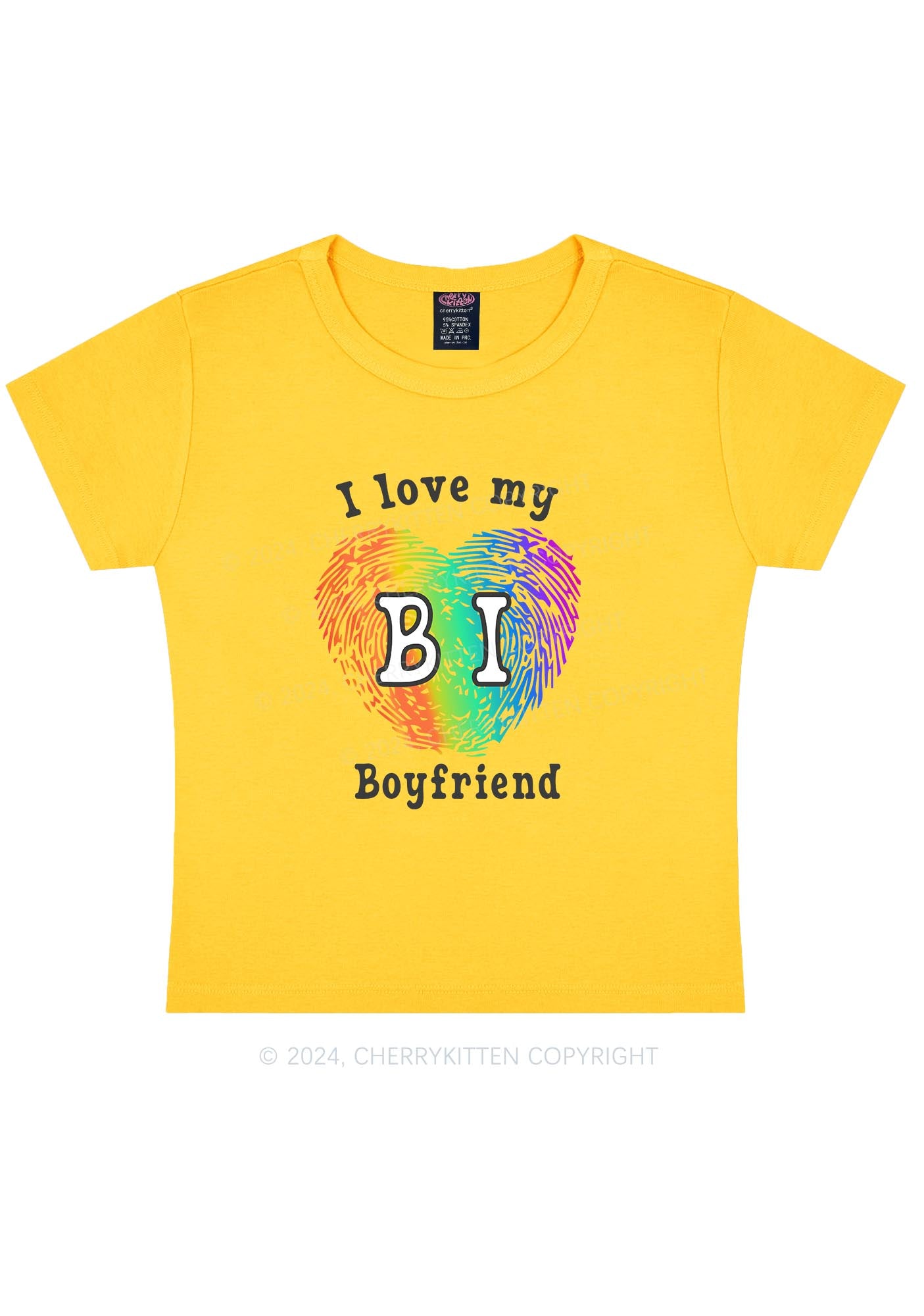 Love My Bi Boyfriend Y2K Baby Tee Cherrykitten