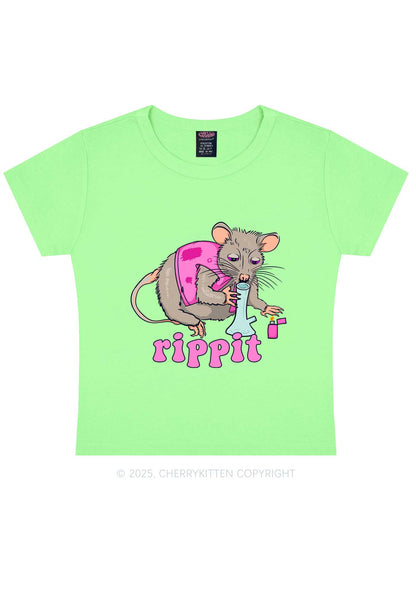 Rippit Rat Y2K Baby Tee Cherrykitten