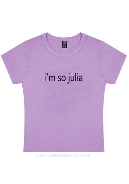 I'm So Julia Y2K Baby Tee Cherrykitten