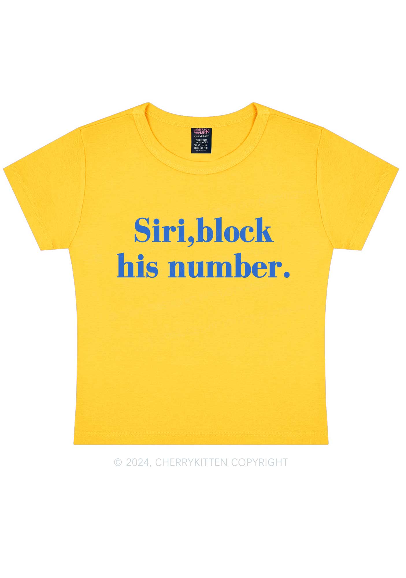 Block His Number Y2K Baby Tee Cherrykitten