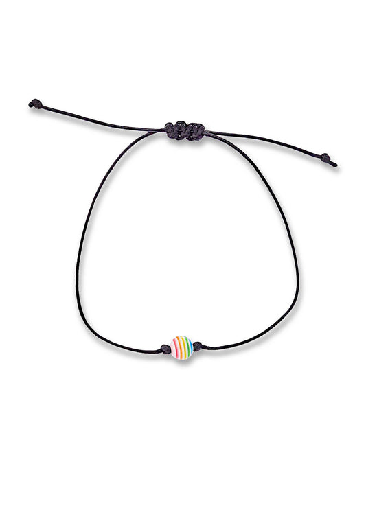 Rainbow Stripe Rice Beads Y2K Bracelet Cherrykitten