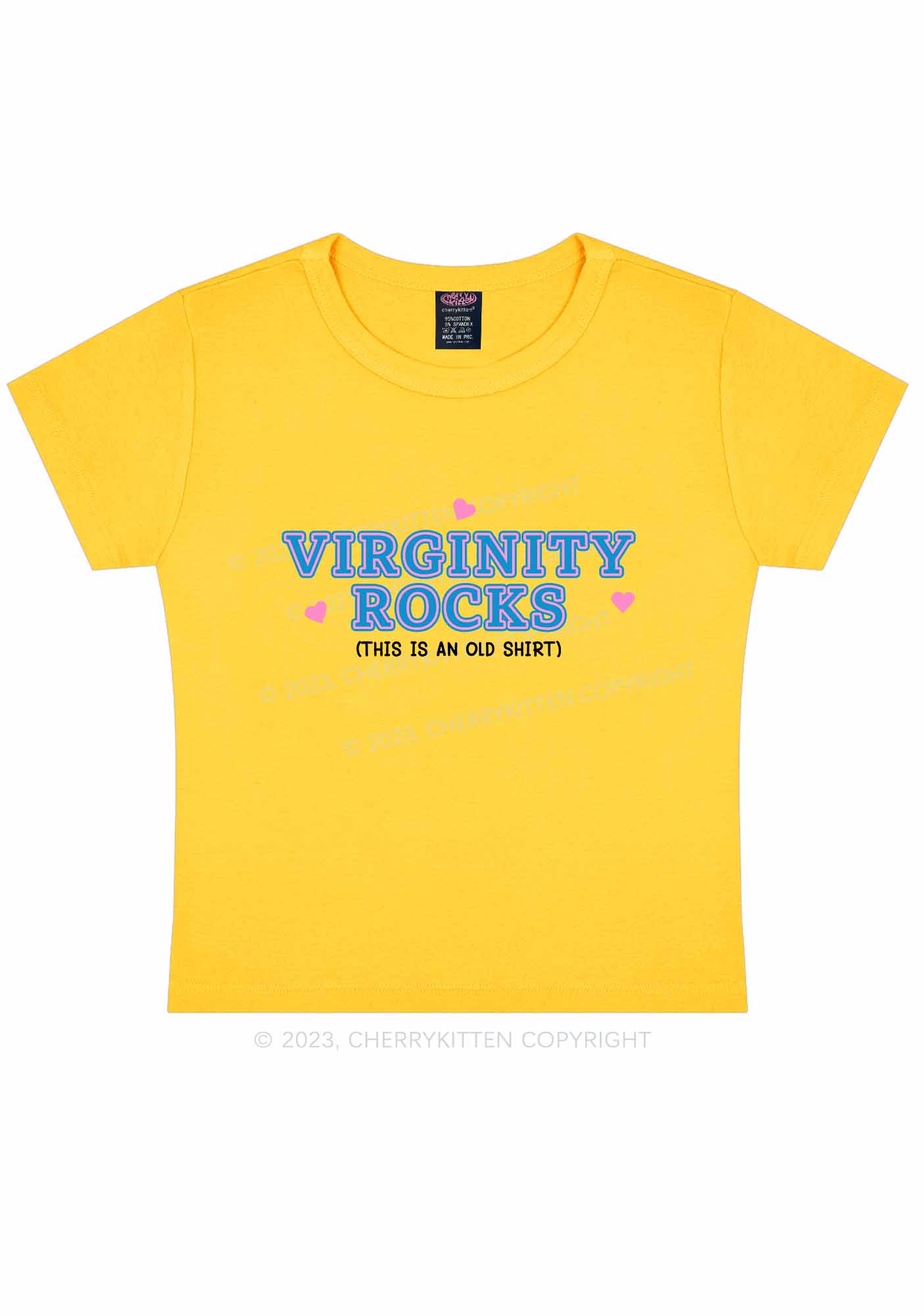 Virginity Rocks Y2K Baby Tee Cherrykitten