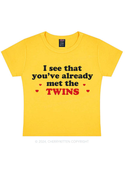 You've Already Met The Twins Y2K Baby Tee Cherrykitten