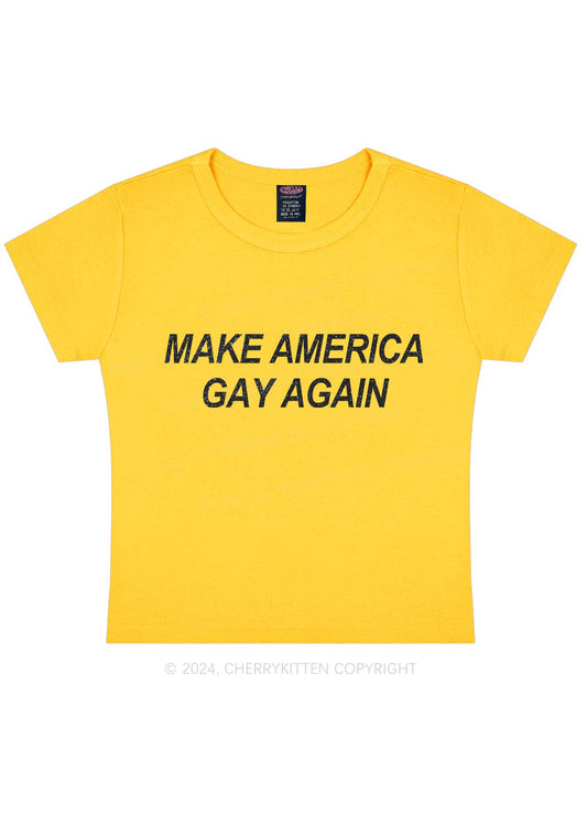 Make America Gay Again Y2K Baby Tee Cherrykitten