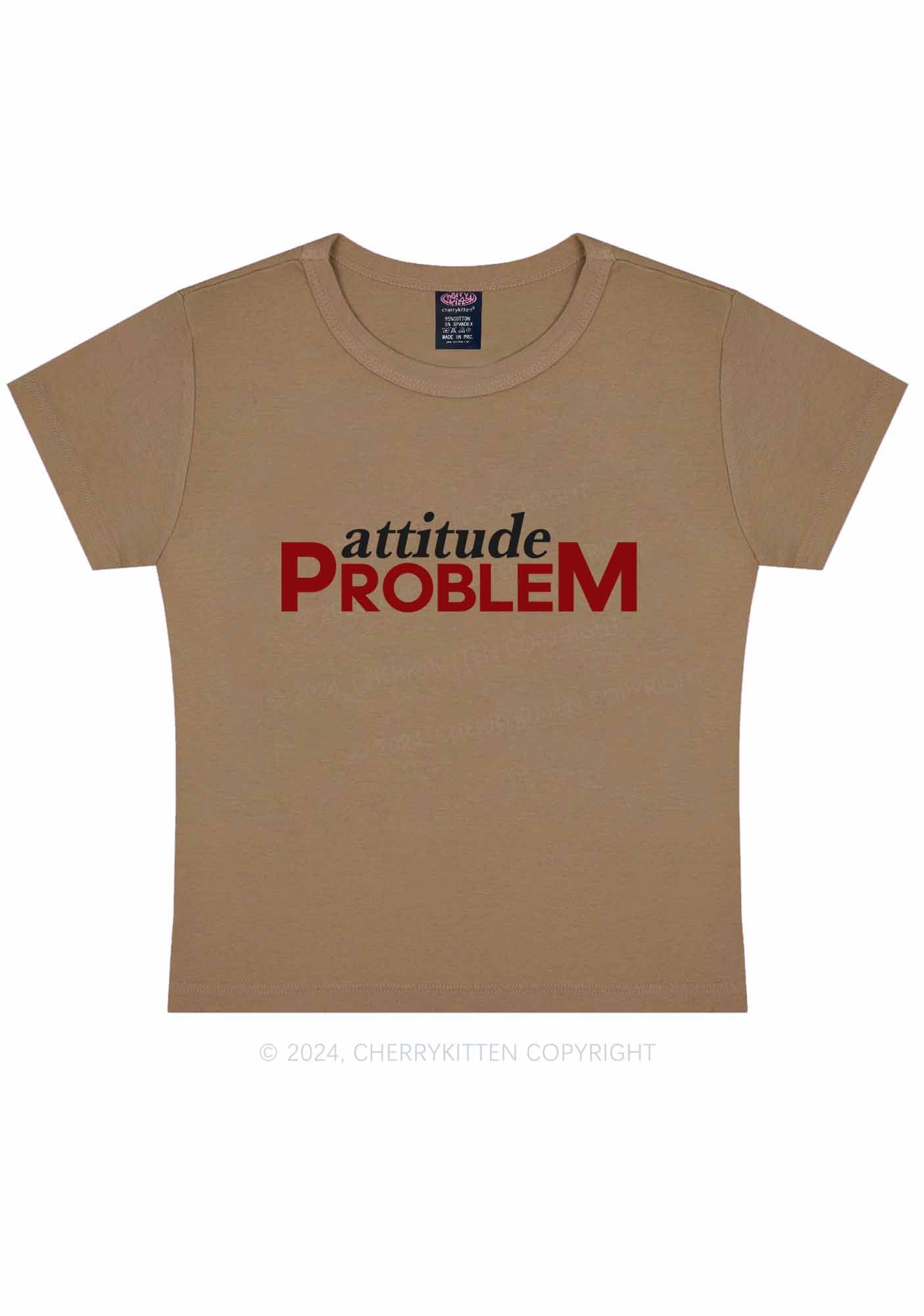 Big Attitude Problem Y2K Baby Tee Cherrykitten