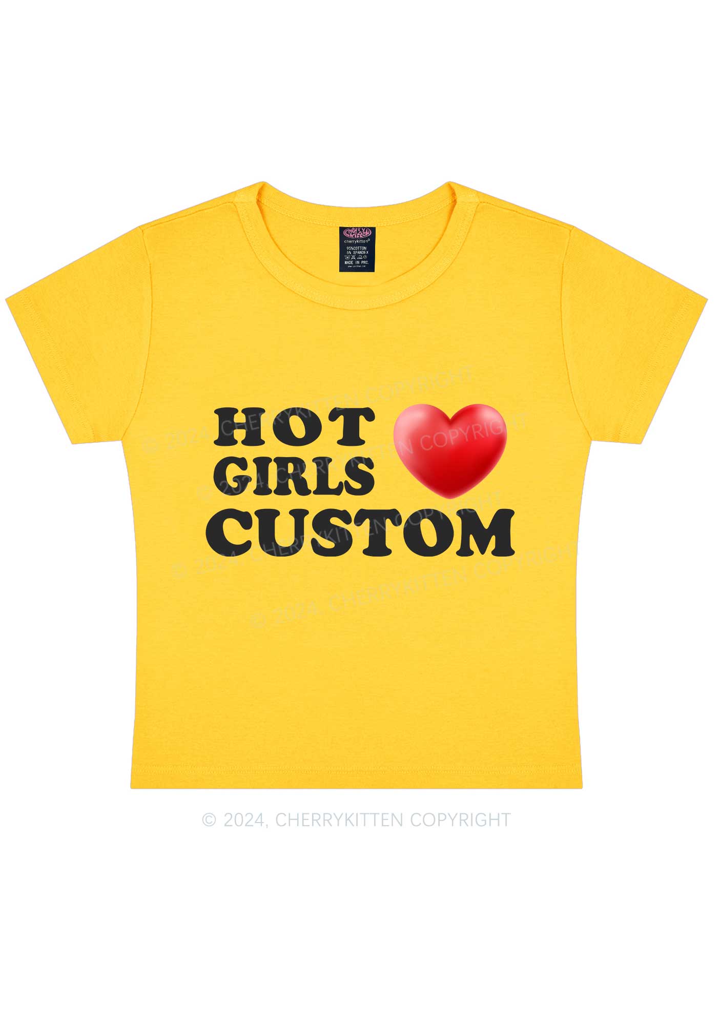 Hot Girls Love Custom Y2K Baby Tee Cherrykitten