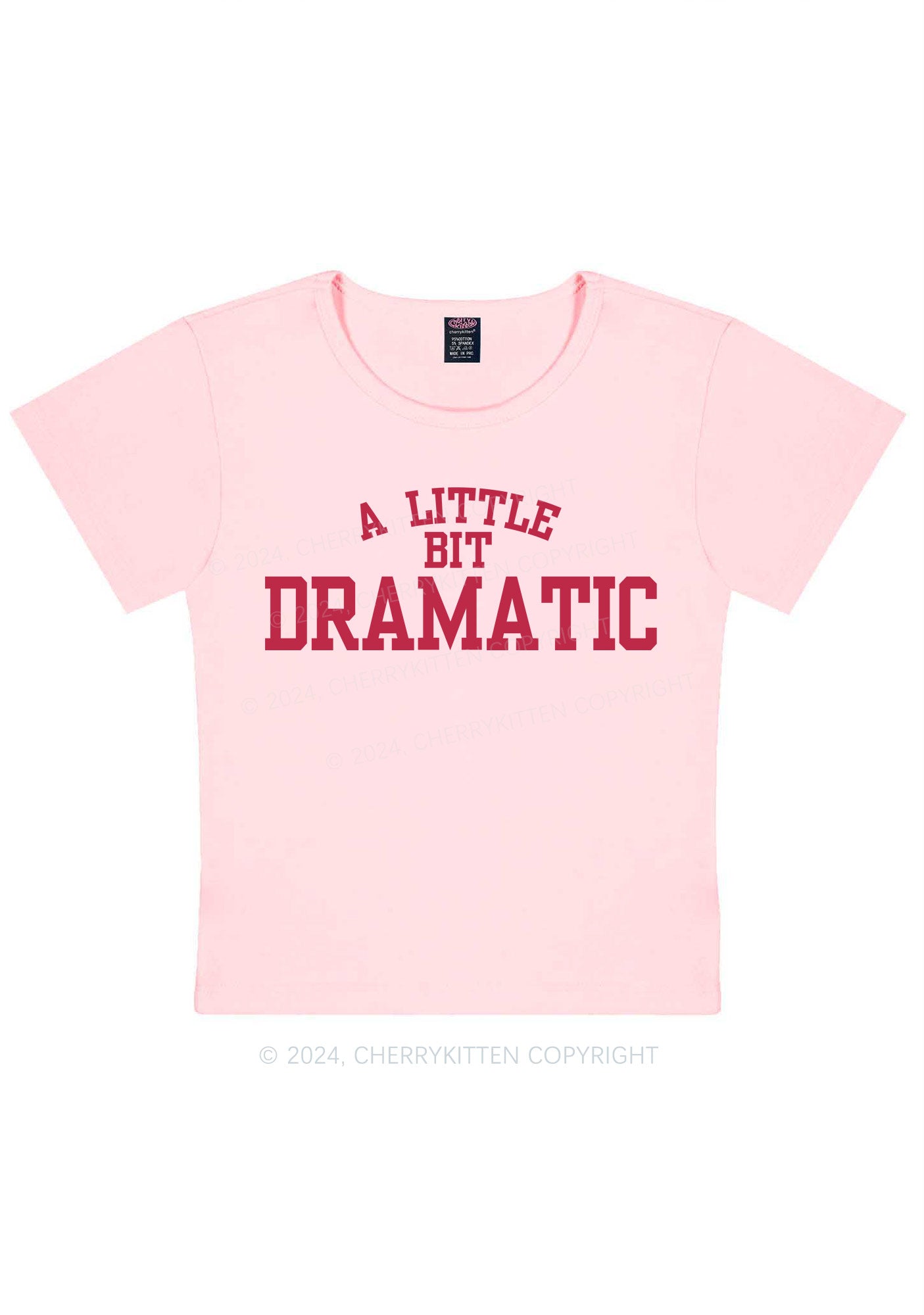 A Little Bit Dramatic Y2k Baby Tee