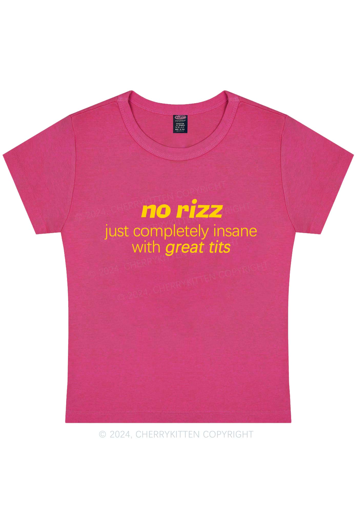 No Rizz Y2K Baby Tee Cherrykitten