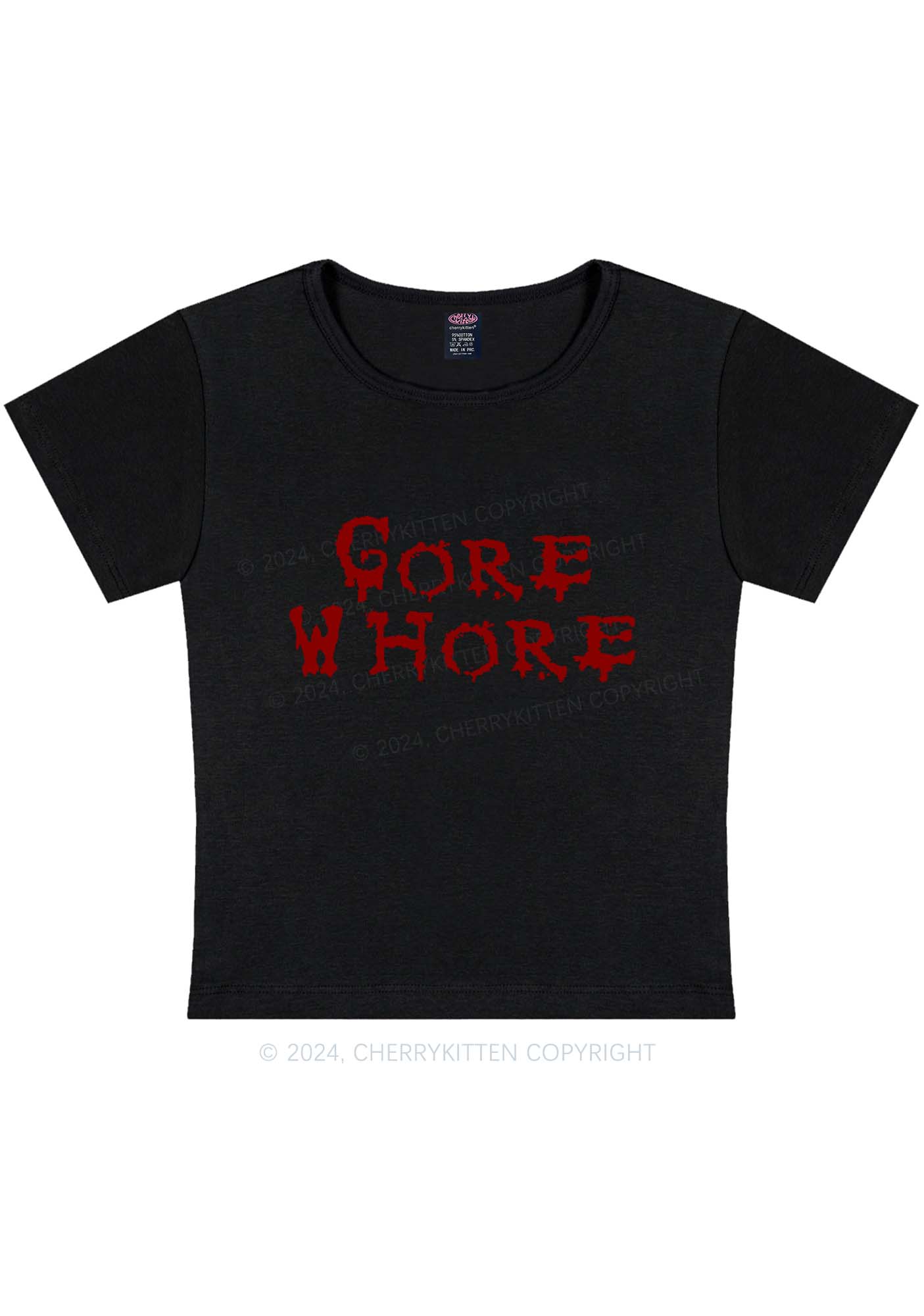 Gore Hore Y2K Baby Tee Cherrykitten