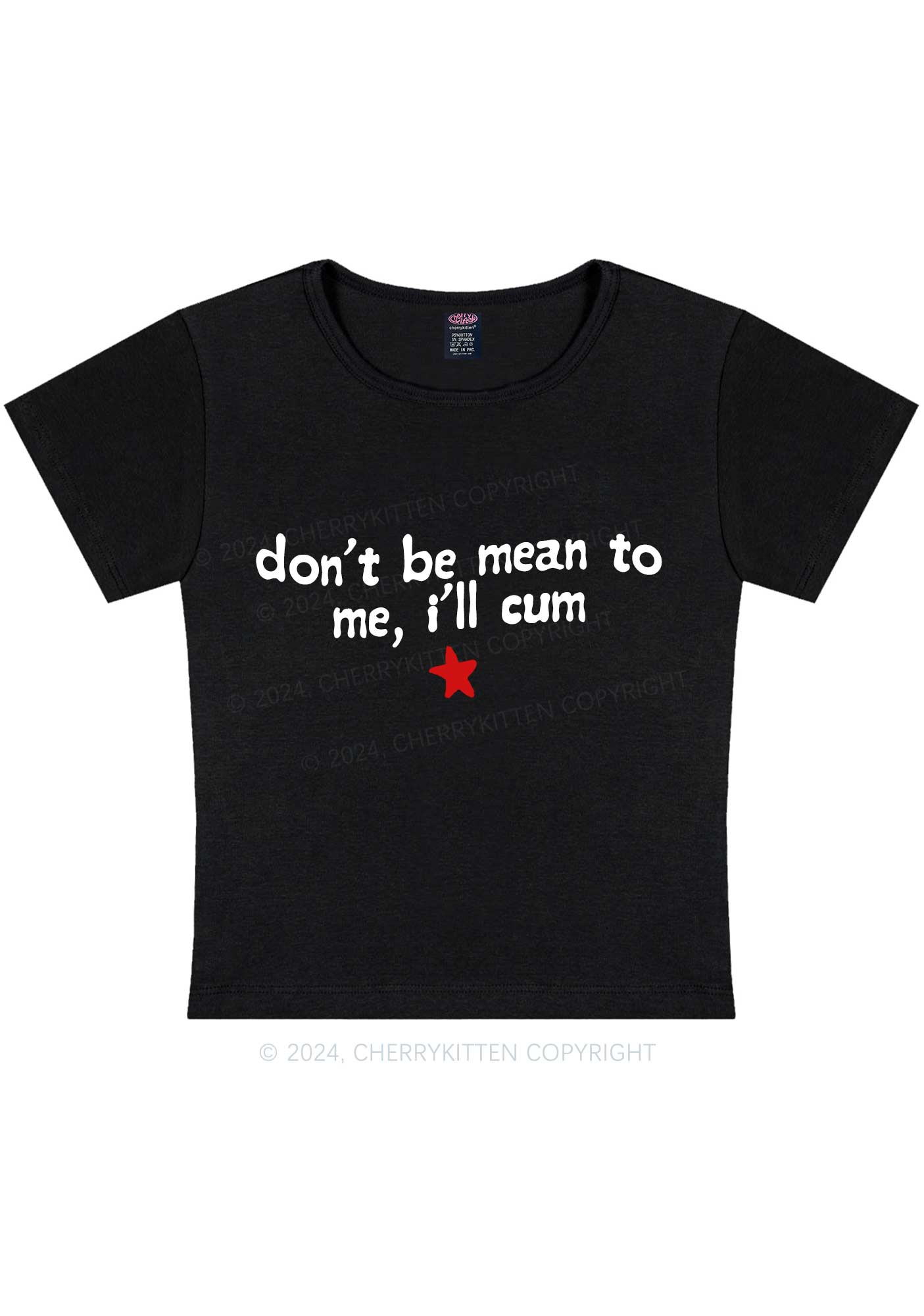 Don't Be Mean Y2K Baby Tee Cherrykitten