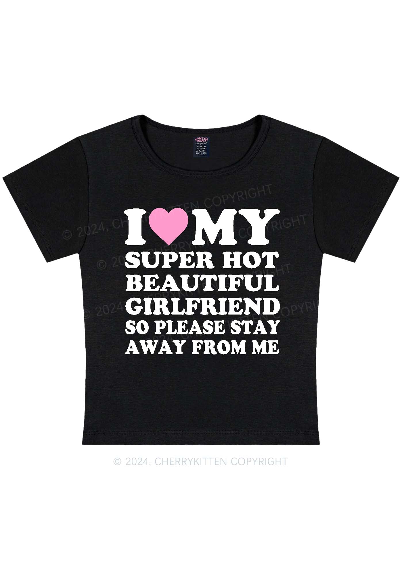 Love My Hot Girlfriend Y2K Valentine's Day Baby Tee Cherrykitten