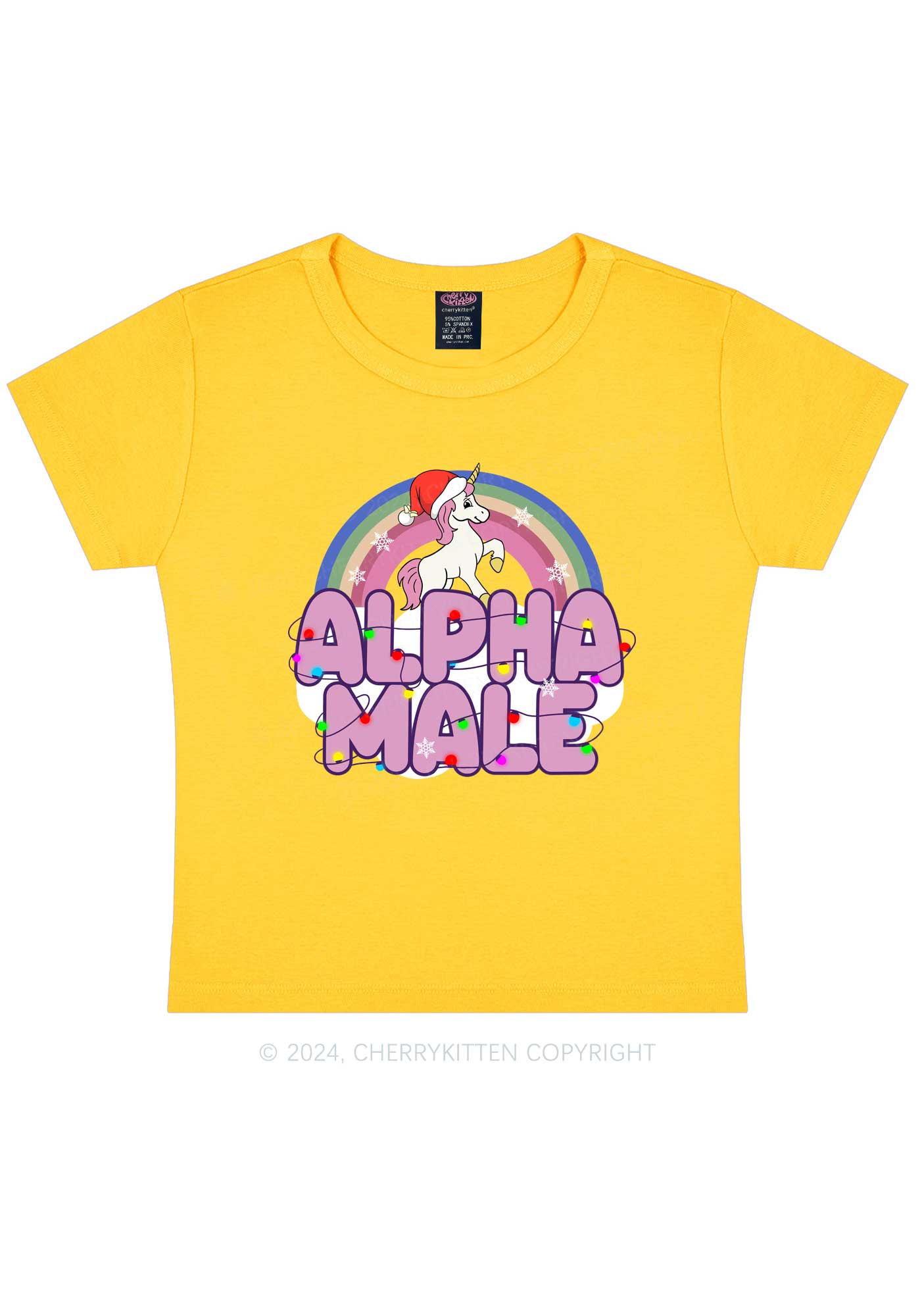 Christmas Alpha Male Y2K Baby Tee Cherrykitten