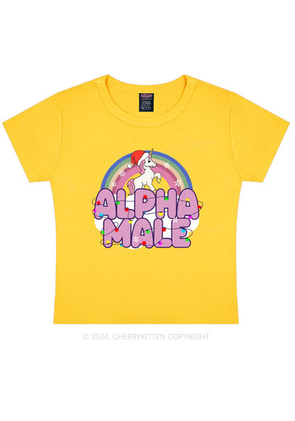 Christmas Alpha Male Y2K Baby Tee Cherrykitten