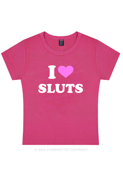 Curvy I Love Slxts Y2K Baby Tee Cherrykitten