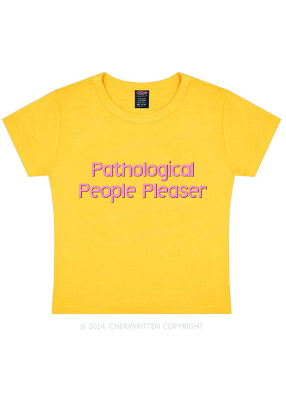 Pathological People Pleaser Y2K Baby Tee Cherrykitten