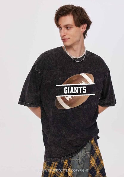 Custom Team&Name Y2K Super Bowl Washed Tee Cherrykitten