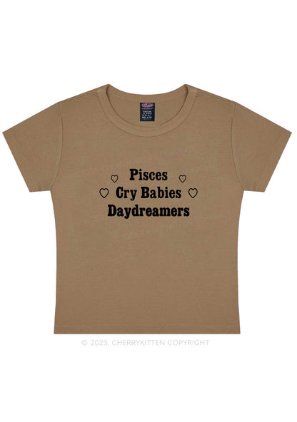 Pisces Cry Babies Daydreamers Y2K Baby Tee Cherrykitten