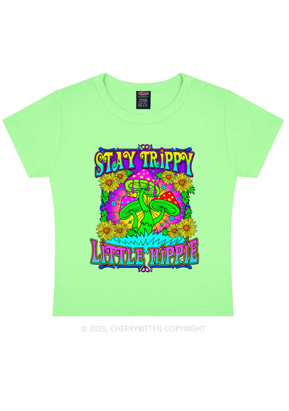 Stay Trippy Little Hippie Y2K Baby Tee Cherrykitten