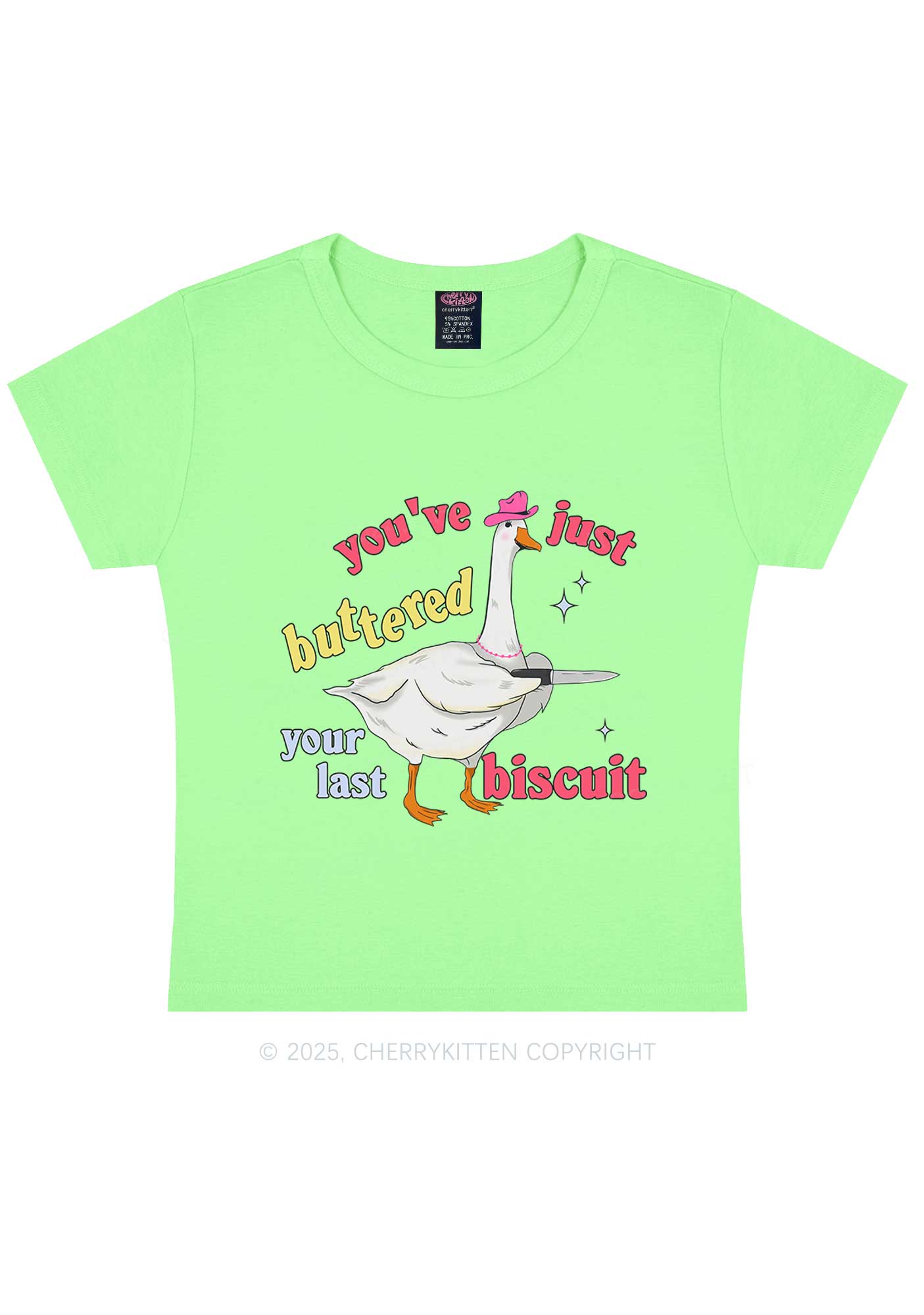 Just Buttered Last Biscuit Y2K Baby Tee Cherrykitten