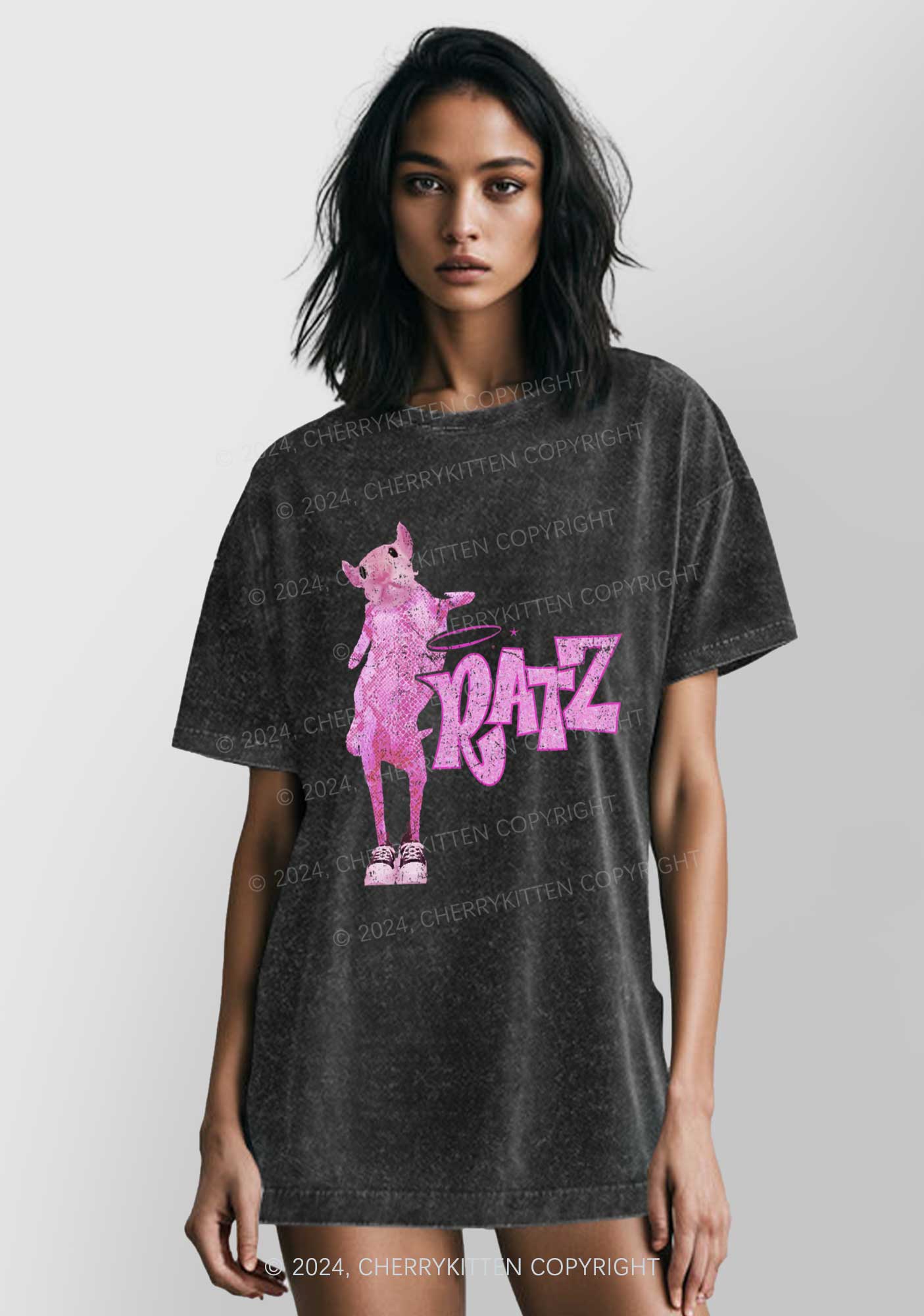 High Ratz Y2K Washed Tee Cherrykitten