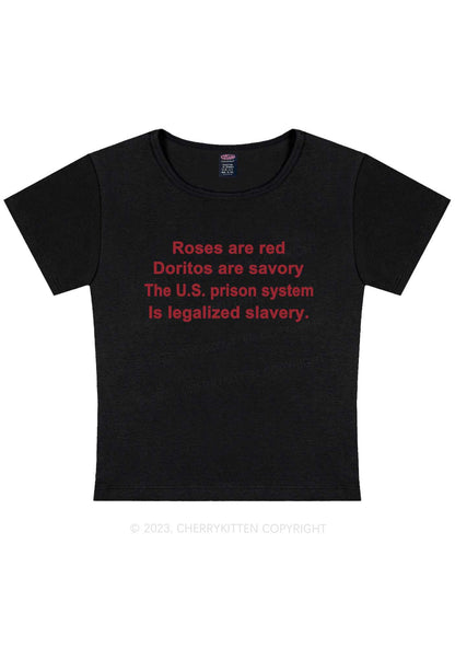 Curvy Legalized Slavery Y2K Baby Tee Cherrykitten