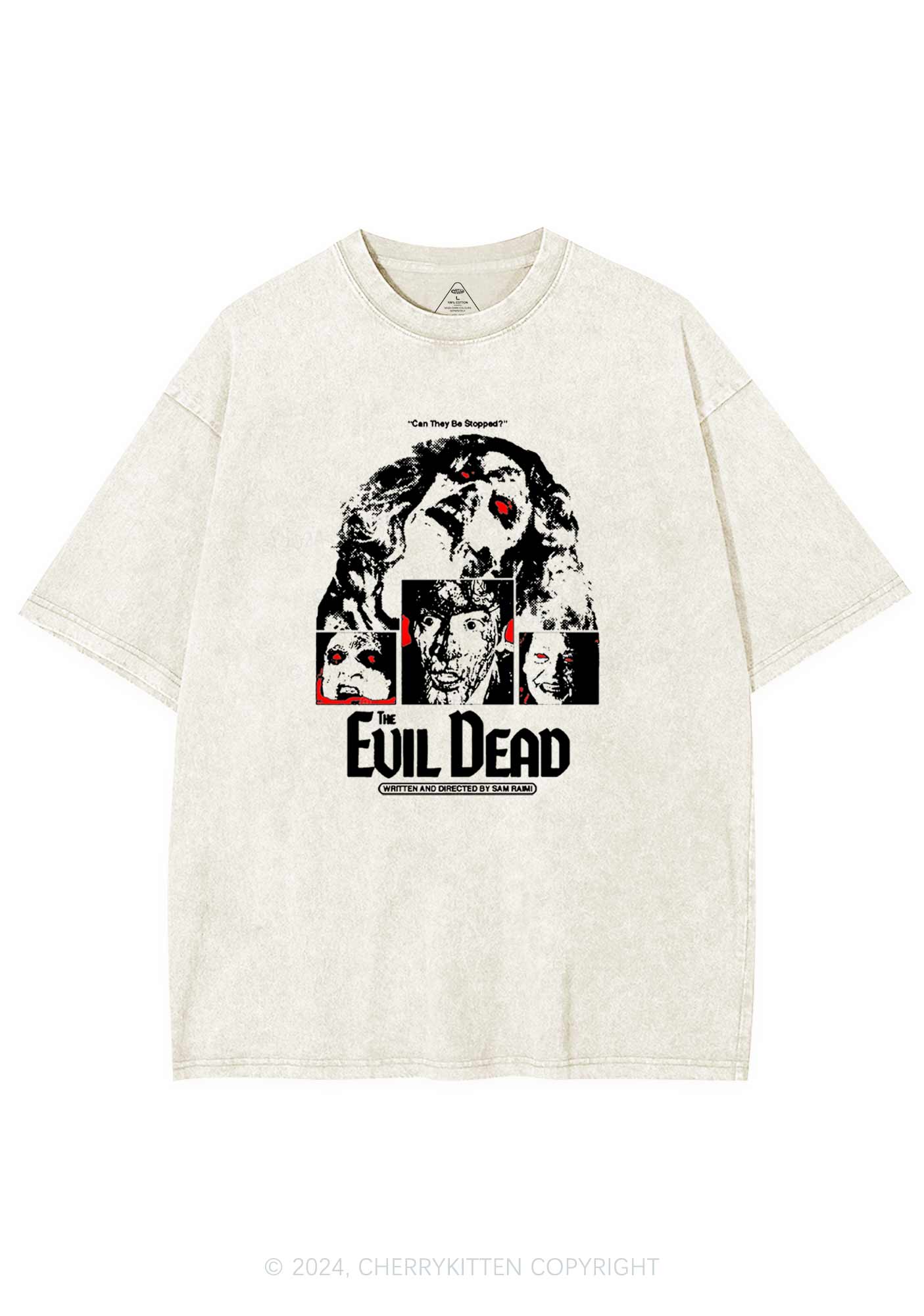 Halloween The Evil Dead Y2K Washed Tee Cherrykitten