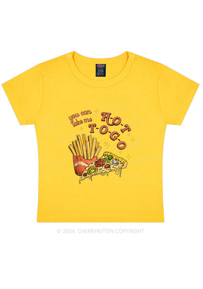 Take Me Hot To Go Y2K Baby Tee Cherrykitten