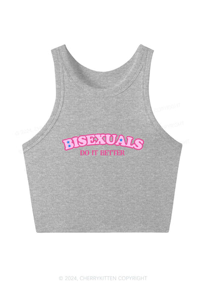 Bisexuals Do It Better Y2K Crop Tank Top Cherrykitten