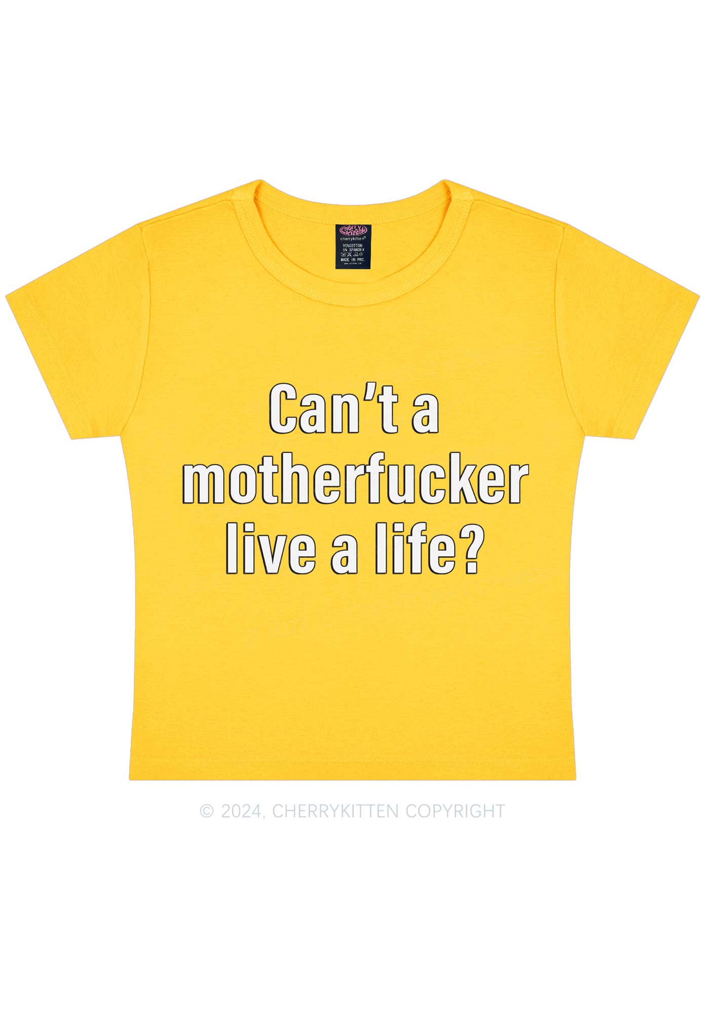 Motherfxxker Live A Life Y2K Baby Tee Cherrykitten