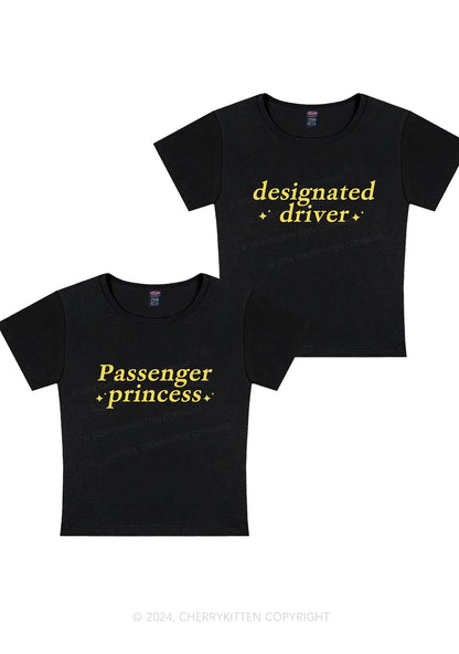 Curvy Passenger Princess Designated Driver Y2K Baby Tee Cherrykitten