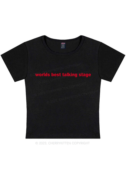 Curvy Worlds Best Talking Stage Y2K Baby Tee Cherrykitten