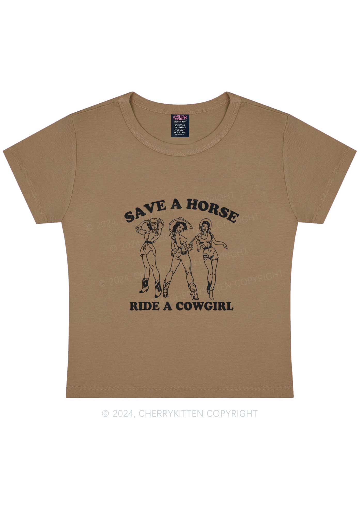 Ride A Cowgirl Y2K Baby Tee Cherrykitten