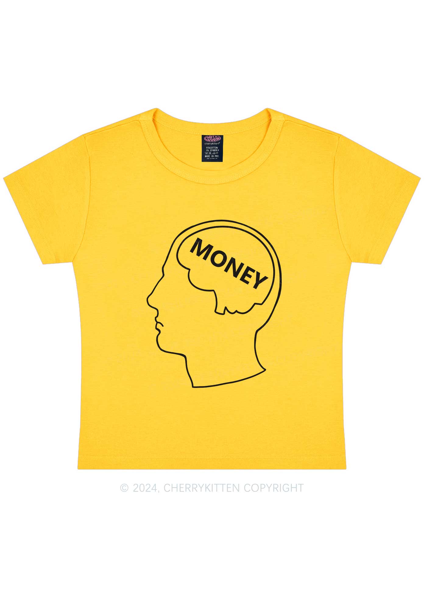 Money Mind Y2K Baby Tee Cherrykitten