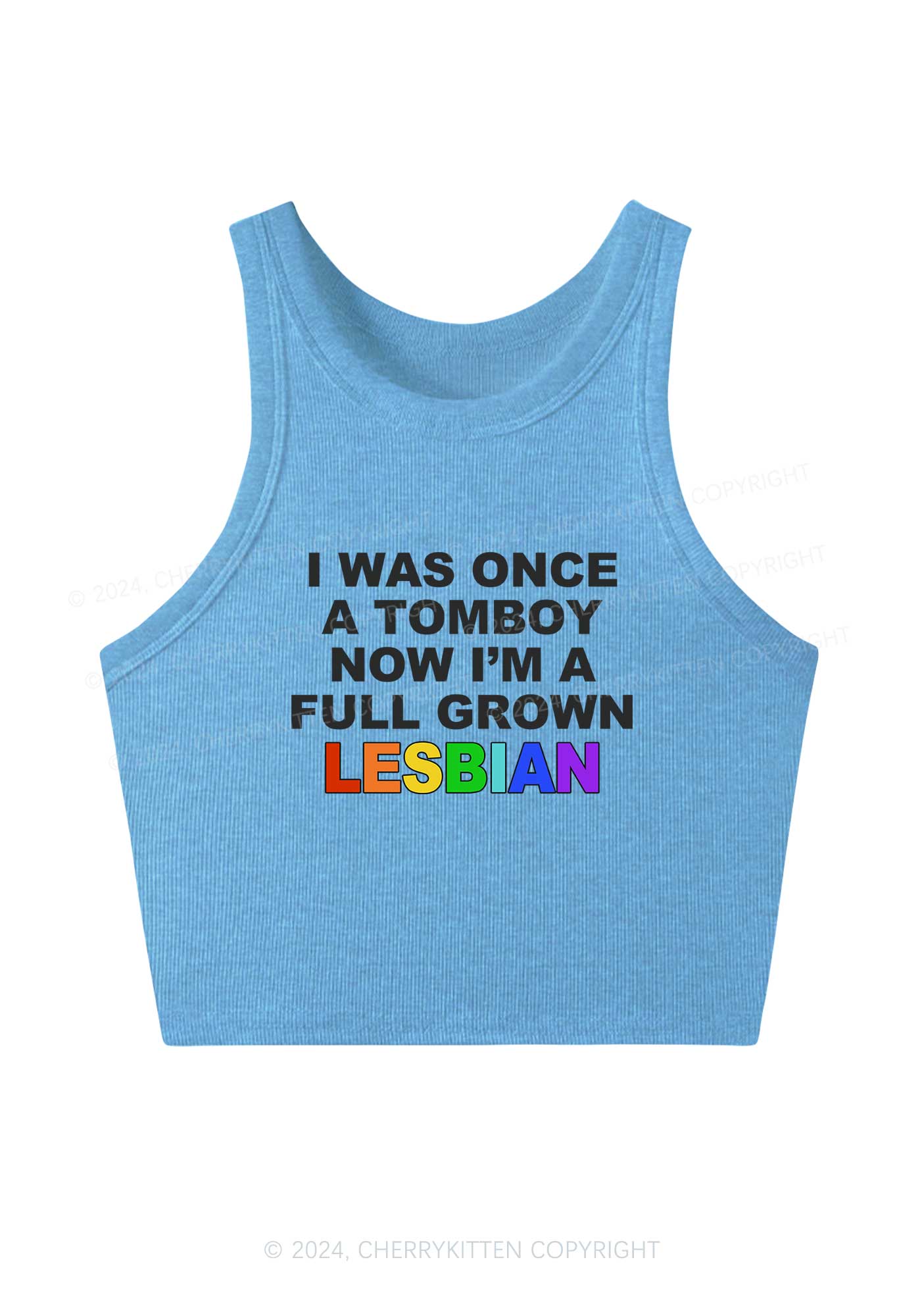 A Full Grown Lesbian Y2K Crop Tank Top Cherrykitten