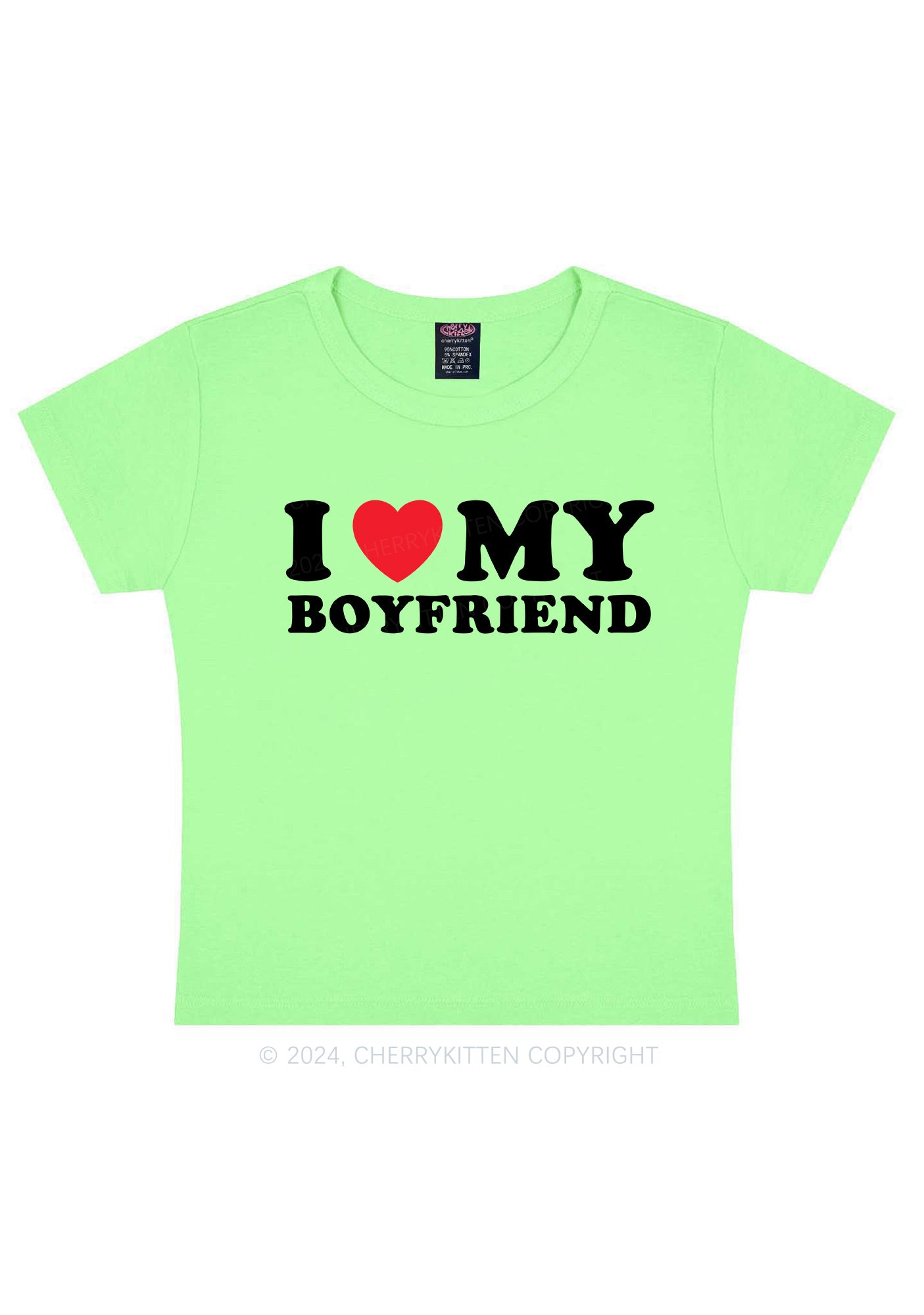 I Love Boyfriend Y2K Valentine's Day Baby Tee Cherrykitten