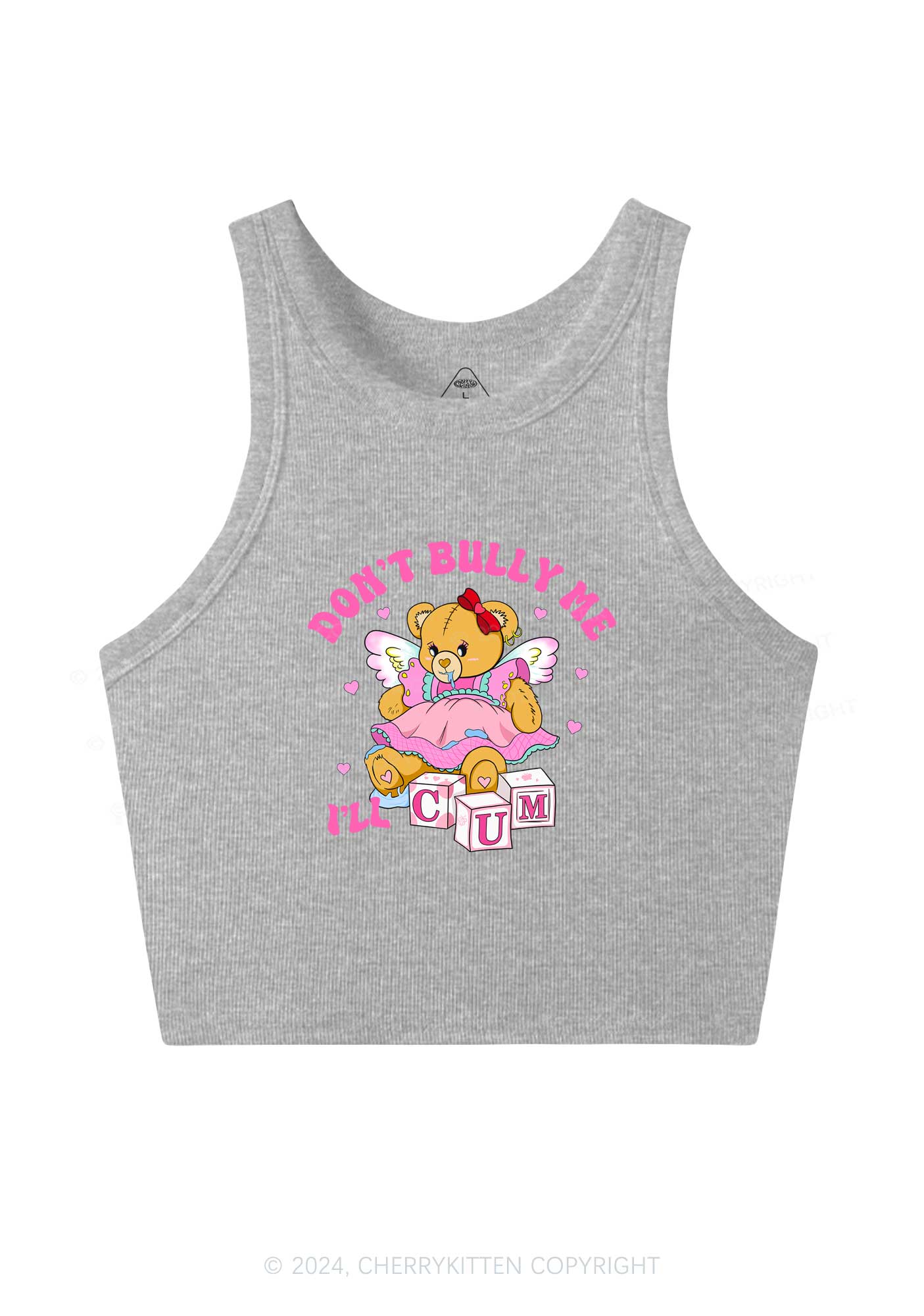 Dont Bully Bear Y2K Crop Tank Top Cherrykitten