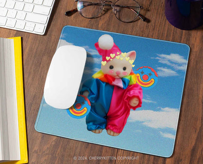 Chat Clown Y2K Mousepad Cherrykitten