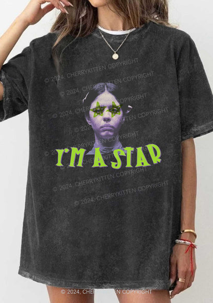 Halloween Star Girl Y2K Washed Tee Cherrykitten