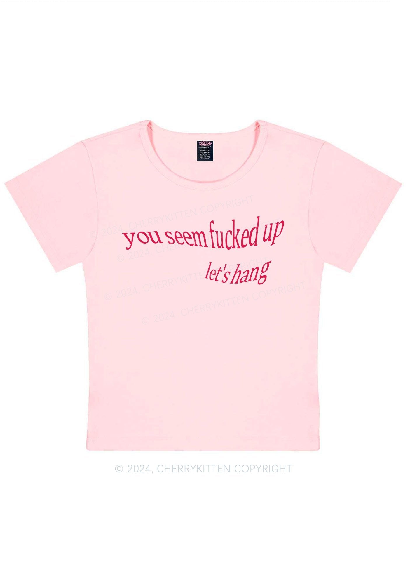 You Seem Fxxked Up Let's Hang Y2K Baby Tee