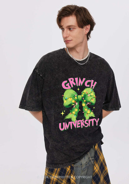 Christmas Green University Y2K Washed Tee Cherrykitten